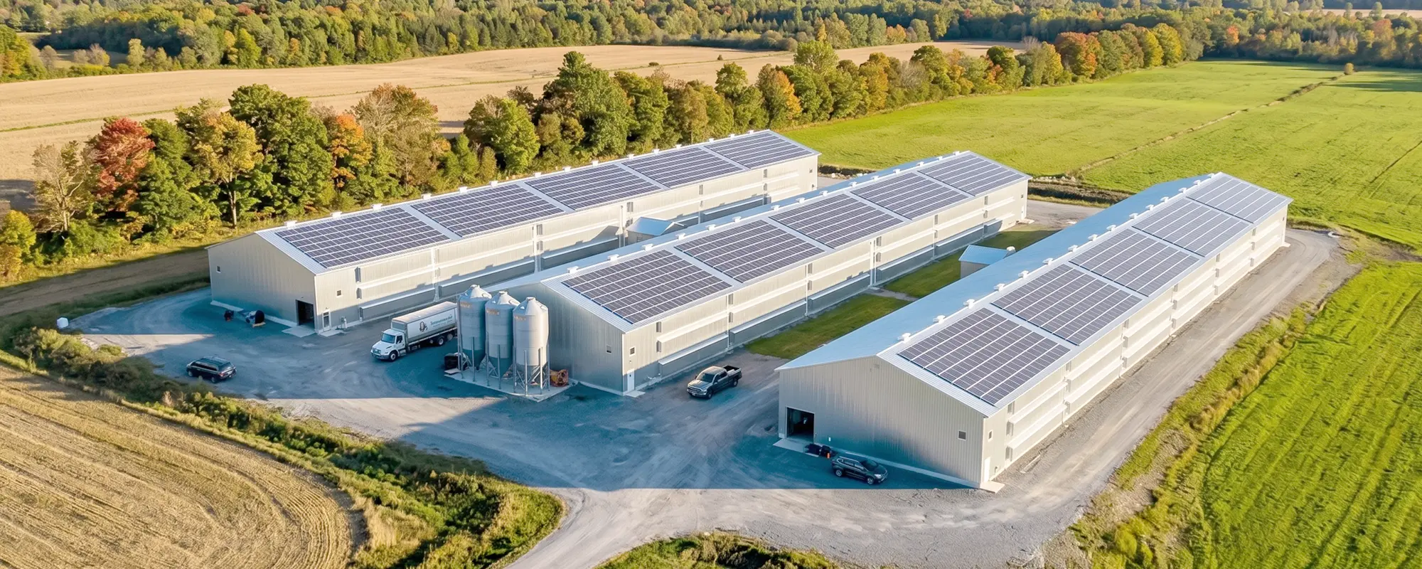 Panneaux solaires agricoles - Ferme avicole Québec | MJL Électrique