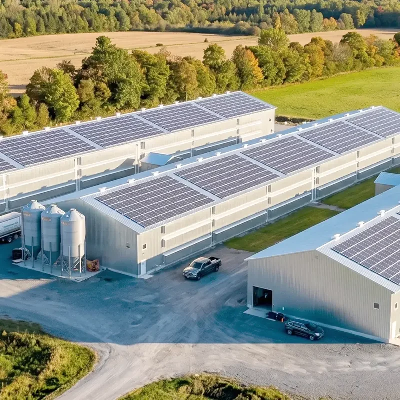 Panneaux solaires agricoles - Ferme avicole Québec | MJL Électrique